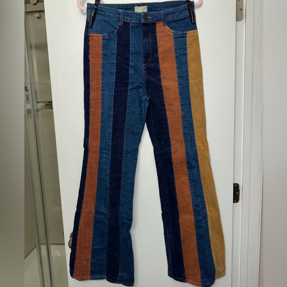Striped Western Bootleg Jeans - size 31
